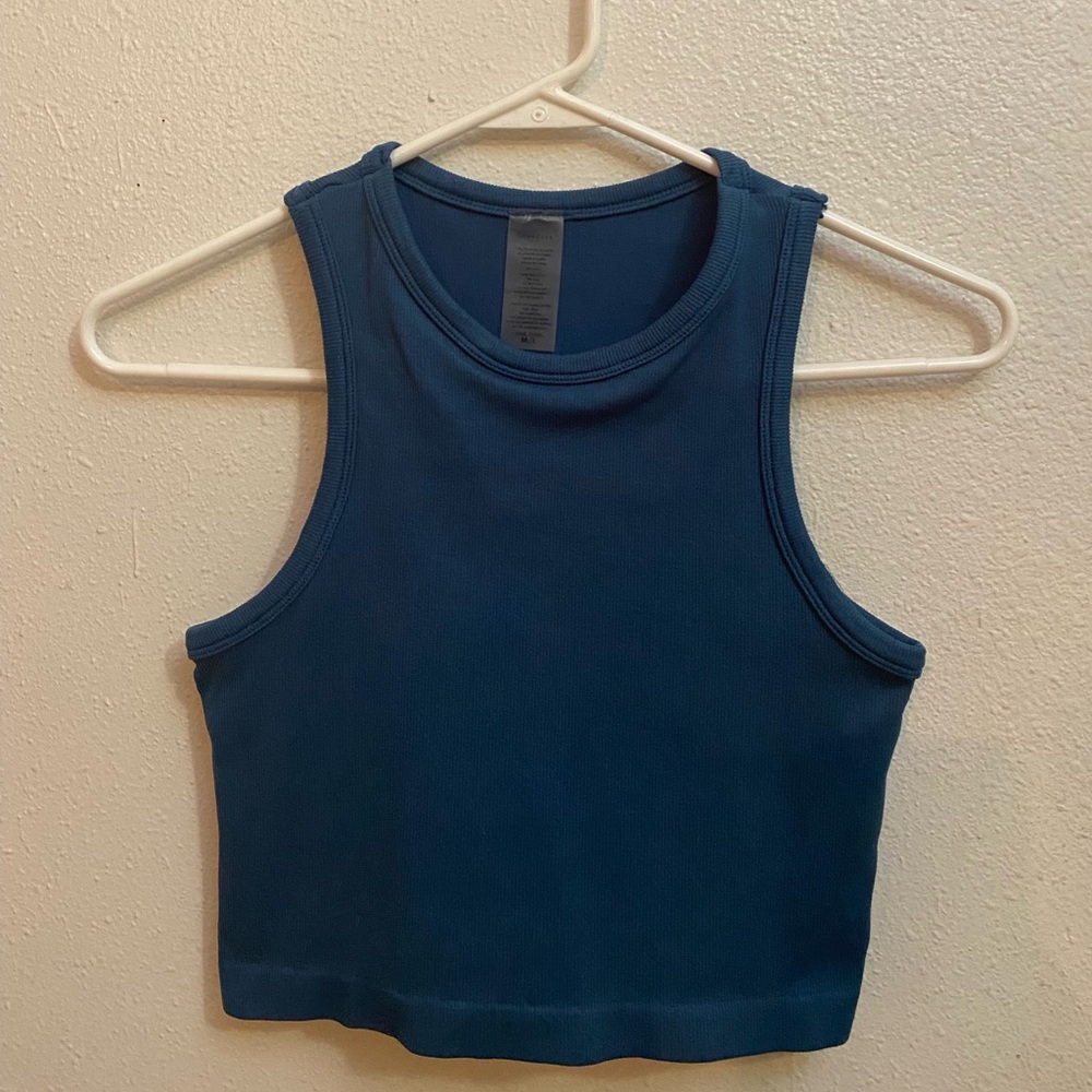 Blue crop top